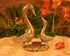 Metal Kissing Duck Transparent Glass Bowl